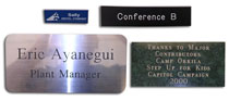 Engraved plastics signs