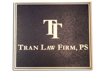 Cast metal plaque for law firm in Seattle, WA