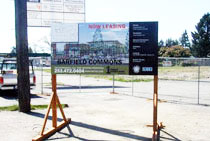 Building Site sign for new commercial development in Tacoma, WA