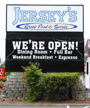 Lighted sign face for restaurant in Shoreline, WA