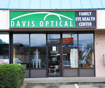 Lighted Lexan sign face for optical company in Kenmore, WA