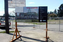 Commercial Real Estate Leasing Site Sign for property in Tacoma, WA