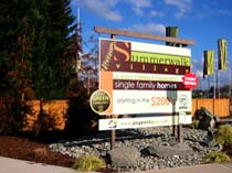 Real Estate Marketing Site Sign for Housing development in Lacey, WA