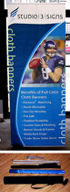 Retractable or roll up banner stand – lobby display Studio 3 Signs in Seattle, WA