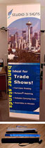 Retractable or roll up banner stand – additional lobby display Studio 3 Signs in Seattle, WA