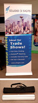 Retractable or roll up banner stand – additional lobby display Studio 3 Signs in Seattle, WA