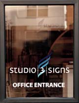 Die-Cut window graphics for lobby display at Studio 3 Signs in Seattle, WA 