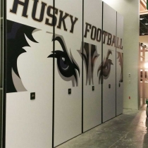 3M high performance die-cut graphics at Husky Stadium locker room in Seattle Washington