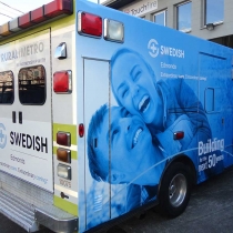 Ambulance vehicle graphics in Seattle, Washington