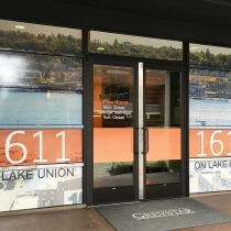 One way window perforated window graphics in Seattle Washington