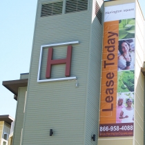 Large mesh banner with hem and grommets in Renton Washington