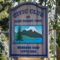 Cedar sandblasted sign mounted to 6x6 posts includes high performance vinyl digital print in Lake Forest Park Washington